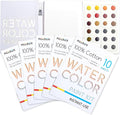 MEEDEN Watercolor Paint Set - 24 Colors Painting Supplies with 10 Watercolor Papers & Brush, Portable Art Paint Kit Perfect as Travel Set for Outdoor Artist