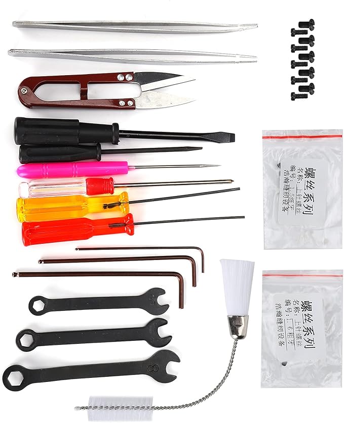Fayelume Sewing Machine Cleaning Kit, Sewing Machine Accessories, Sewings Repair Kit with Box, Sewings Tools for Overlock Sewing Machine