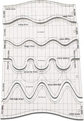 YICBOR 5pcs Wave Quilting Rulers and Templates Set