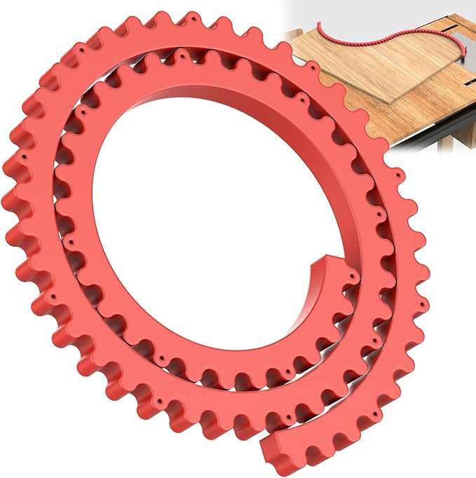Router Templates for Woodworking, 39" Plastic Woodworking Profiling Strip & Edge Guide Kit for Precision Trimming, Fits Bosch DeWalt Makita Routers, DIY Furniture Cabinet Table Edge Molding Jig (Red)