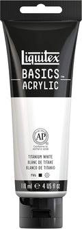Liquitex BASICS Acrylic Paint, 118ml (4-oz) Tube, Titanium White