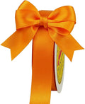 Double Face Autumn Orange Satin Ribbon 7/8 inch X 25 Yards Polyester Autumn Orange Ribbon for Gift Wrapping Very Suitable for Weddings Party Invitation Decorations and More