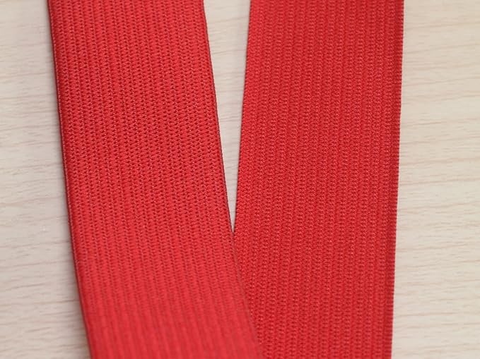 Red Knit Elastic Band for Sewing 1inch 40 Yards -25mm Flat Heavy Stretchy Elastic Straps Elastic Band Spool for DIY Craft-Bedspread-Clothing-Pants Waistband-Wigs-Skirts- DIY Projects
