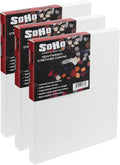 SoHo Urban Artist, 11x14 Heavyweight Stretched Cotton Canvas for Painting - 1.5" Deep- 3 Pack, Triple Primed, 100% Cotton Canvas, Archival, Universal Primed for Oil, Acrylic, Alkyd, Mixed Media
