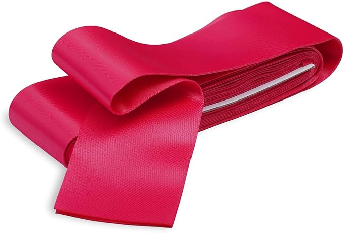 Bright Pink Satin Blanket Binding 2 Inch x 4 3/4 Yards Single Fold Tape for Quilt Edging Pink Smooth Finish Easy to Sew On Durable Trim Material Ideal for Blanket Crafts DIY Projects Sewing