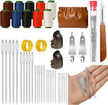 44PCS Big Eye Steel Sewing Needle Kit, Professional Stainless Steel Hand Sewing & Repair Tool Set with Threader, Thimble, and Storage Box for Home, Tailor & DIY Crafts (43Pcs)
