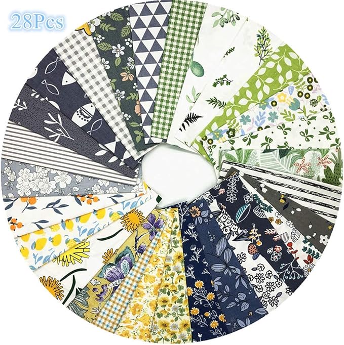 12 x 12 inches Print Cotton Precut Craft Fabric Bundle Squares for DIY Sewing Scrapbooking,Quilt Fabric Squares for Masks (30cm x 30cm) 28Pcs