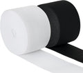 2 Inch Elastic Band for Sewing, Crafts, DIY, High Elasticity, (White 5yards, Black 5 Yards)