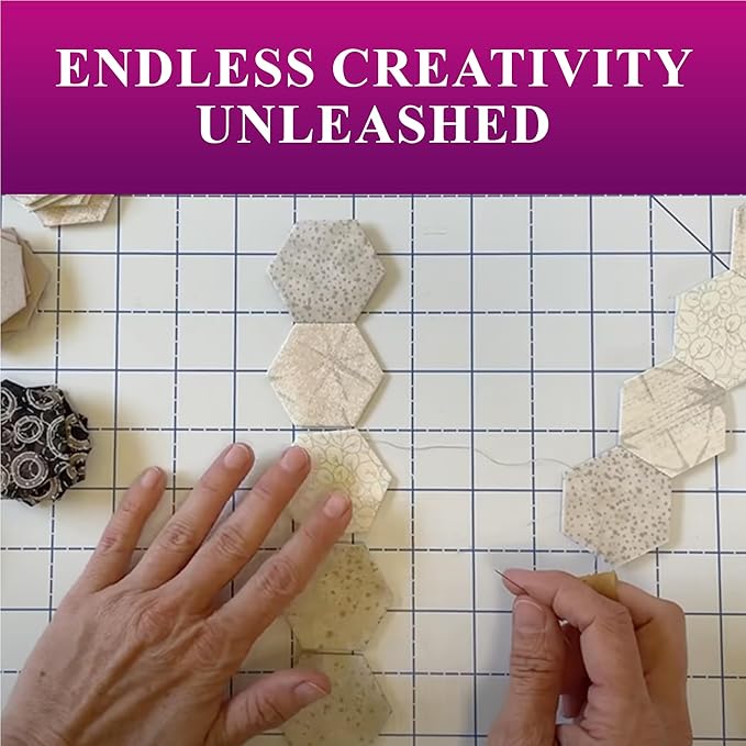 LaserThing Quilting Paper Templates | Handy Tools for Crafting Quilt Patterns | Ideal for Precision Quilting Projects | Includes 1'' Hexagon EPP Set - 100 Pieces