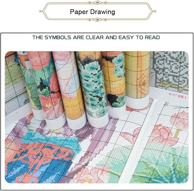 Threadhaven Counted Cross-Stitch Kit 14CT Aida Fabric with Threads, Needles & Guide | Animal Sewing Pattern Embroidery Kit for Adults | Premium DIY Craft Kit- Parrot on a Garland 10.6''×10.6''
