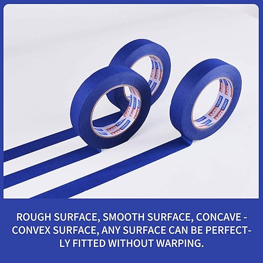 ADHES Blue Painters Tape Blue Tape, 6 Rolls x 0.94 Inch x 60 Yards Masking Tape Paint Tape for Walls, UV Anti,14 Days Clean Remove, Total 330 Yards