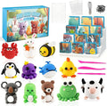 Christmas Air Dry Modeling Clay for Kids, Polymer Clay Kit Super Light & Soft DIY Play Dough Animals Crafts Set, Creatibles Art and Crafts Christmas Gifts for Beginners Kids Boys Girls
