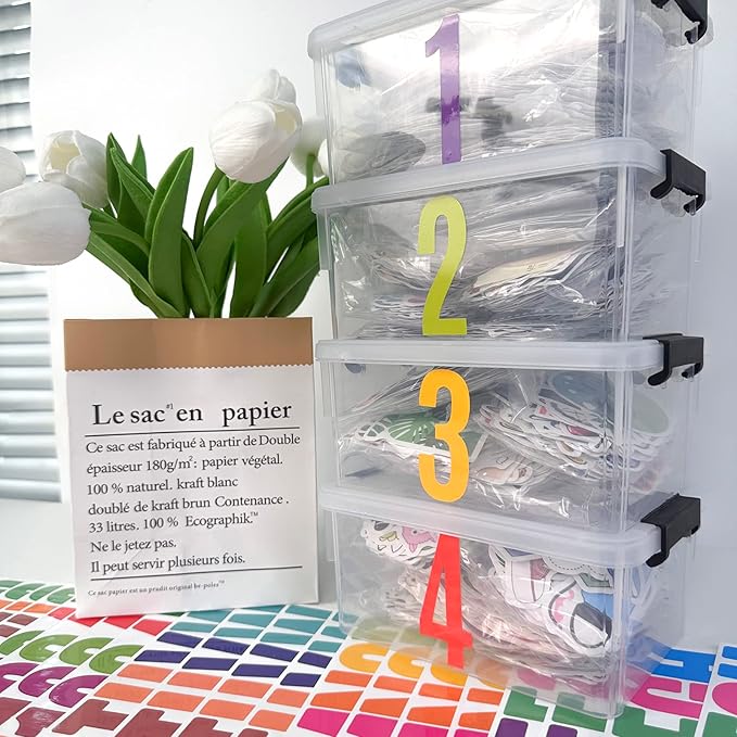400 Pcs 24 Sheets Large Letter Stickers 2.5 Inches Alphabet Number Self Adhesive Sticker for Bulletin Board, Classrooms, Mailbox, Scrapbooking, Poster Board, Wall Vinyl Stick On Letters Colorful