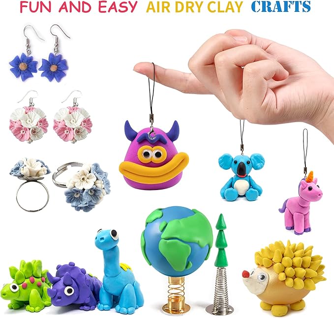 Air Dry Clay 36 Colors, Modeling Clay for Kids, DIY Molding Magic Clay, Toy Gifts for Age 3+ Years Old Boys Girls Kids