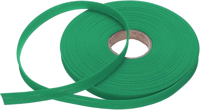 MECCANIXITY 1/2 Inch Single Fold Bias Tape Polyester Continuous Bulk Bias Tape for Sewing,Seaming Quilting Hemming Binding Crafts (Cyan 25 Yards)