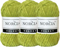 Soft Velvet Yarn Chenille for Crocheting Super Bulky 3x100g (3x74.3 yds) Baby Blanket Yarn for Knitting Amigurumi Yarn Crochet (Pistachio, 3 Skeins)