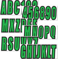 4 Sets of 3" Green Marine Boat Sticker Decals A-Z Letters & 0-9 Numbers for Yachts & Personal Watercraft Waterproof Anti-Scratch