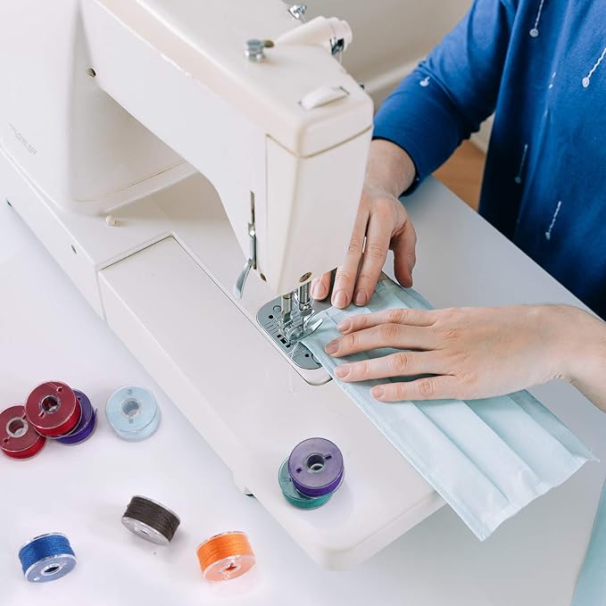 144 Pieces Prewound Bobbins Sewing Thread Bobbins Compatible with Brother/Babylock/Janome/Elna/Singer Embroidery Machine, Size A (24 Colors)