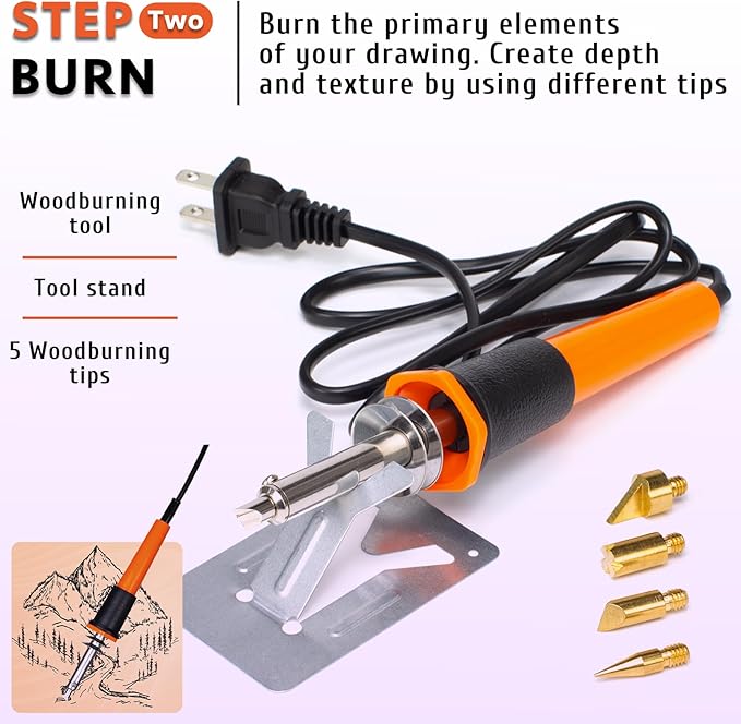 Poolfind Wood Burning Kit for Beginners – Complete Pyrography Tool Set with Adjustable Temperature Wood Burner Pen, DIY Craft Kits for Kids & Teens – Creative Art Gifts for Birthday & Christmas