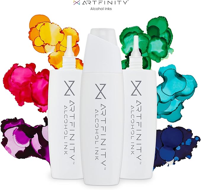 Alcohol Inks 3 Pack - Vibrant, Professional, Dye-Based Alcohol Inks for Artfinity Alcohol Markers, Artists, Drawing, & More! - Mustard Y6-6
