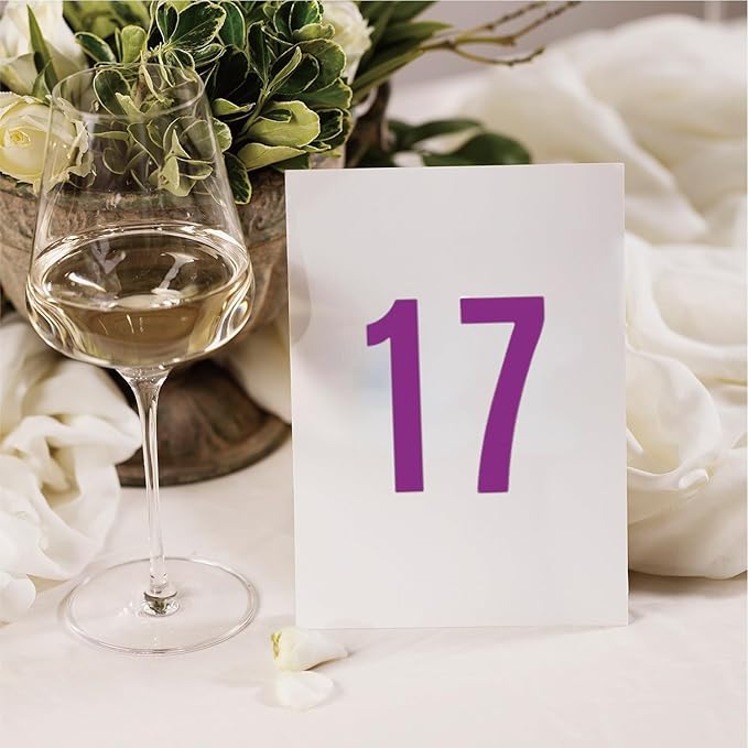 10 Sheets Vinyl Mailbox Number Stickers - Self-Adhesive Address Labels for Cars, House Doors, Windows & Metal Mailboxes (Purple, 3 inch)