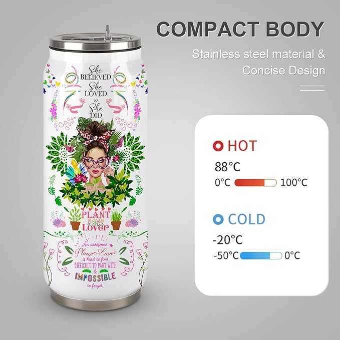 Plant Lover Gifts For Women Garden Stainless Steel Insulated Tumbler With Straw Lid,Funny Gardening Gift For Women,Plantaholic,Plant Lady,Gardeners Tumbler Gifts 17 Oz