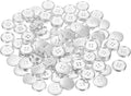 HARFINGTON 100pcs 40L Plastic Sewing Buttons 25mm 1" 4-Hole Round Replacement Craft Button for Coats Sewing Clothing and DIY, Silver