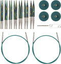 Knit Picks Options 2-3/4" Short Tip Interchangeable Wood Knitting Needle Set (Caspian)
