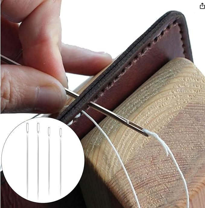 17 Pcs Lei Needle Kit Include 8 Pcs Stainless Steel Long Needle 8 Rolls Lei Needle Twine 1 Sewing Scissors 4.1inch for DIY Graduation Hawaiian Malay Flower Lei Craft Making