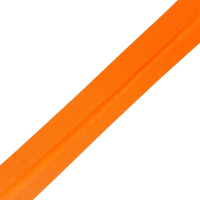 Mandala Crafts 55 Yards 1/4 Inch Orange Double Fold Bias Tape for Sewing - Bias Binding Tape for Quilting Binding, Hemming, Seam, and Fabric Piping