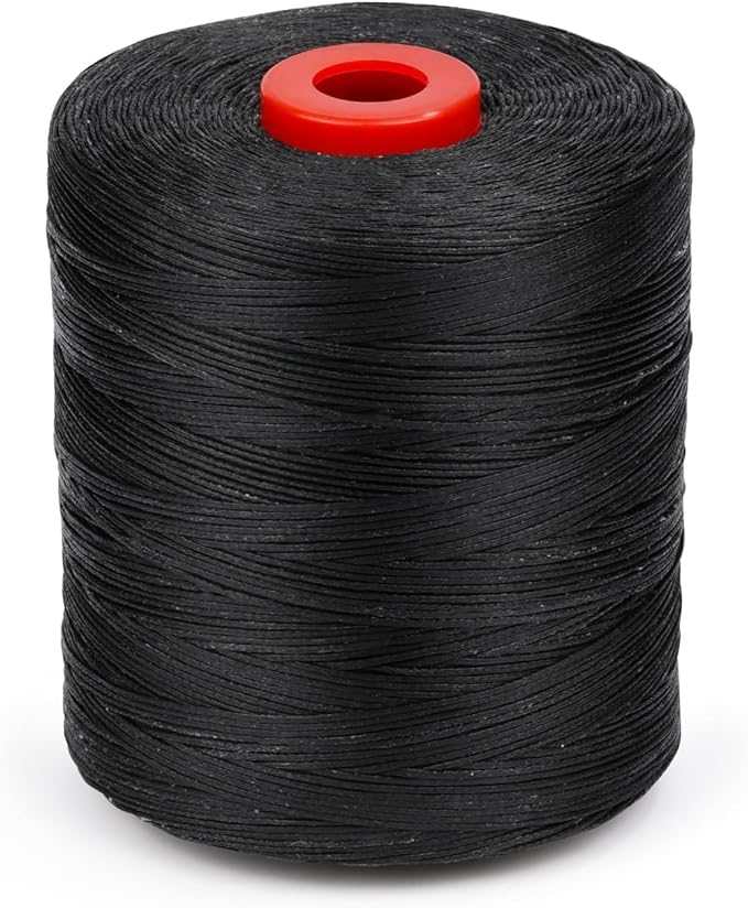 BUTUZE Waxed Thread, 880Yards Leather Thread for Hand Sewing, 210D Flat Waxed Cord for for Book Binding, Sewing Shoes,Leather Craft, Bracelet Making -Black