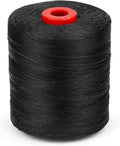 BUTUZE Waxed Thread, 880Yards Leather Thread for Hand Sewing, 210D Flat Waxed Cord for for Book Binding, Sewing Shoes,Leather Craft, Bracelet Making -Black