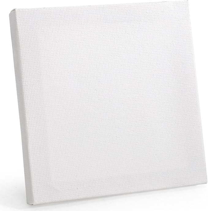 Tosnail 36-Pack Mini Stretched Canvas Panels, 4 x 4 Inches Small Square Canvas Boards for Painting Party, Arts and Crafts