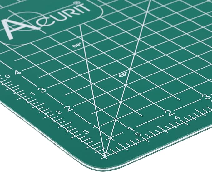 Acurit Self-Healing Cutting Mats - Self-Healing Craft Mats for Cutting, Measurements, Studios, Design, & More! - [Green - 12x18"]