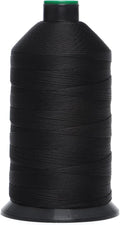 Extra Strong Bonded Nylon Thread #277 Tex270 – 16 OZ, 1500yds, Versatile Stitching Solution for Leather, Upholstery, Canvas Repair and More (Black)