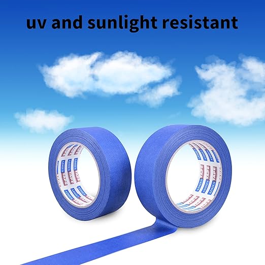 ADHES Blue Painters Tape Blue Tape Painting Tape for Walls,UV Anti,14 Days Clean Remove,1.5inch x 60yard,6Rolls