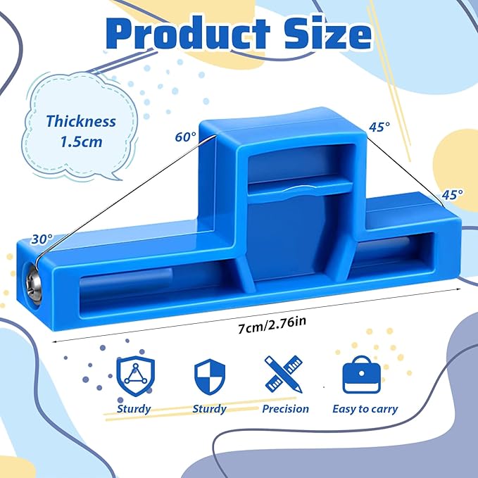 Clay Bevel Tool Pottery Tools Angle Cutter Pottery Wire Bevel Cutter Clay Wire Cutters for Sculpting Small Trimming Tool Blue Plastic Ceramic Wires Clays Cutting Tools 2.76 inches