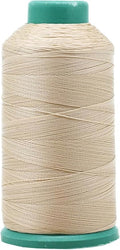 Mandala Crafts Bonded Nylon Thread Cream Heavy Duty Sewing Threads - 1500 YDs Size 69 210D T70 Tex 70 Thread for Leather Jeans Weaving Outdoor Marine Upholstery Threads