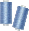 All Purpose Sewing Thread-2 Spools of Hand Polyester Sewing Thread for Sewing Machine for Hand and Machine Sewing(Sky Blue, 2 spools)