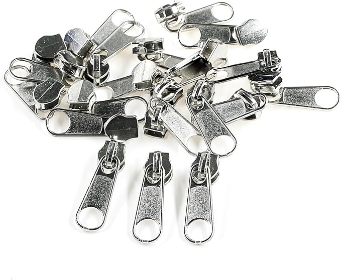 Leekayer #3 Black Nylon Coil Zippers by The Yard Bulk 10 Yards with 25pcs Silver Sliders for DIY Sewing Tailor Craft Bag(Black)