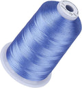 Simthread 5500Yds Embroidery Thread, 5000M High-Yardage 40WT 100% Polyester Thread – 170+ Vivid Colors, High-Speed Rated – Compatible with Brother, Singer, Janome & More - Corn Flower Blue 070