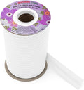 Mandala Crafts 1 1/2 Inch Single Fold Bias Tape for Sewing, Quilting, Piping, Hemming, Blanket & Quilt Binding – 25 Yards White Fabric Seam Binding Tape