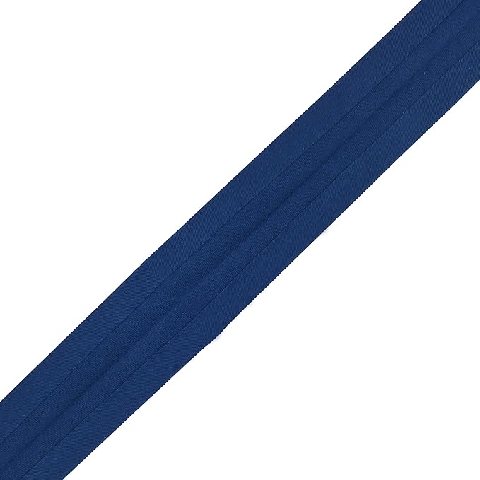 Mandala Crafts 55 Yards 5/8 Inch Navy Blue Double Fold Bias Tape for Sewing - Bias Binding Tape for Quilting Binding, Hemming, Seam, and Fabric Piping