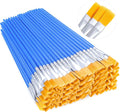 100Pcs Small Paint Brushes Bulk, Anezus Flat Top Acrylic Classroom Brush for Kids Mini Paint Brushes for Touch Up Crafts Detail Painting