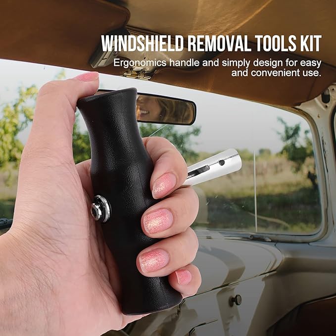 Acouto Windshield Removal Tool - Windshield Wire Cut Out Tool Car Windshield Removal Hand Tool Kit Window Glass Cutting Wire with Handles Professional Repair for Glass Removal