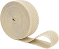 Mandala Crafts 1.5 Inch Elastic Silicone Gripper Tape for Clothing - 10 Yds Dotted Non Slip Elastic Band for Sewing - Cream Silicone Flat Fabric Stretchy Ribbon Straps