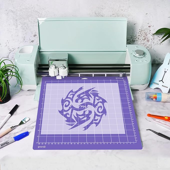 Gwybkq Cutting Mat, Compatible with Cricut Explore Air 2/Maker 6 Pack Strong 12x12 Purple Adhesive Sticky Non-Slip Cut Mats for Silhouette Cameo 4/3/2/1 Replacement Accessories for Crafts