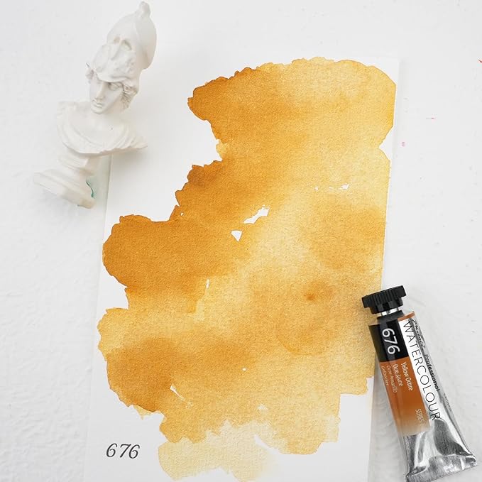 PHOENIX Professional Watercolor Paint Single Tube - 0.47 Fl Oz / 14ml - Yellow Ochre