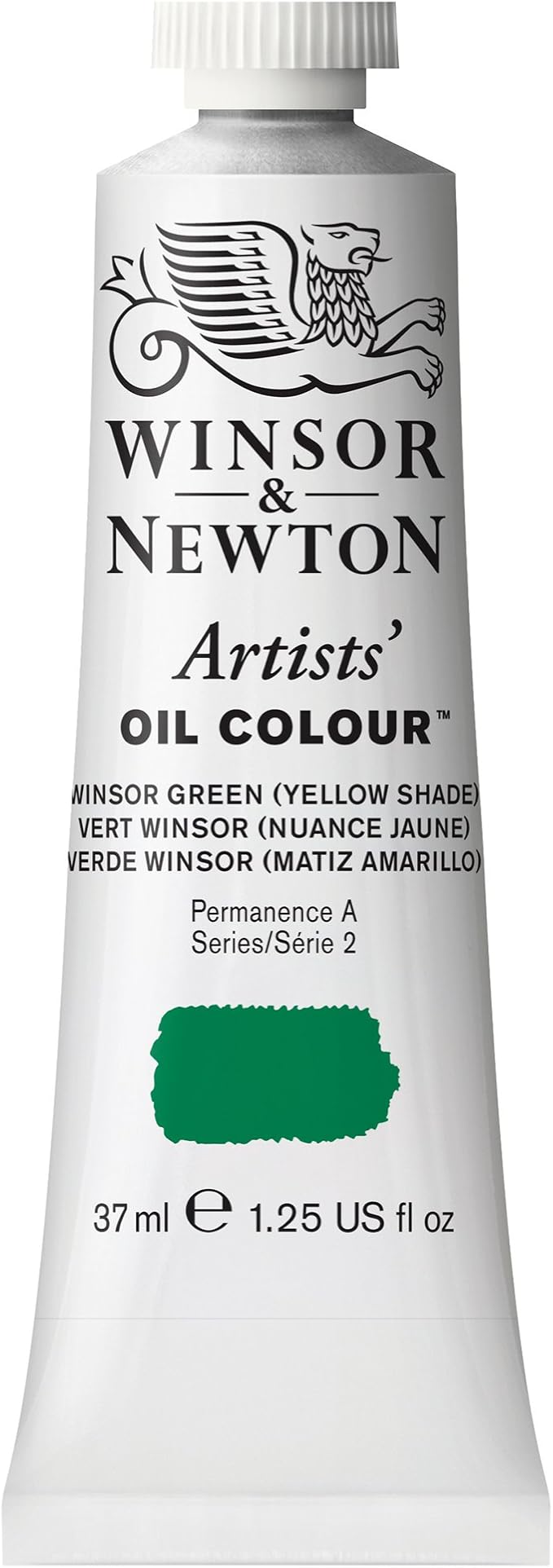 Winsor & Newton Artists' Oil Color, 37ml (1.25 oz) Tube, Winsor Green Yellow Shade