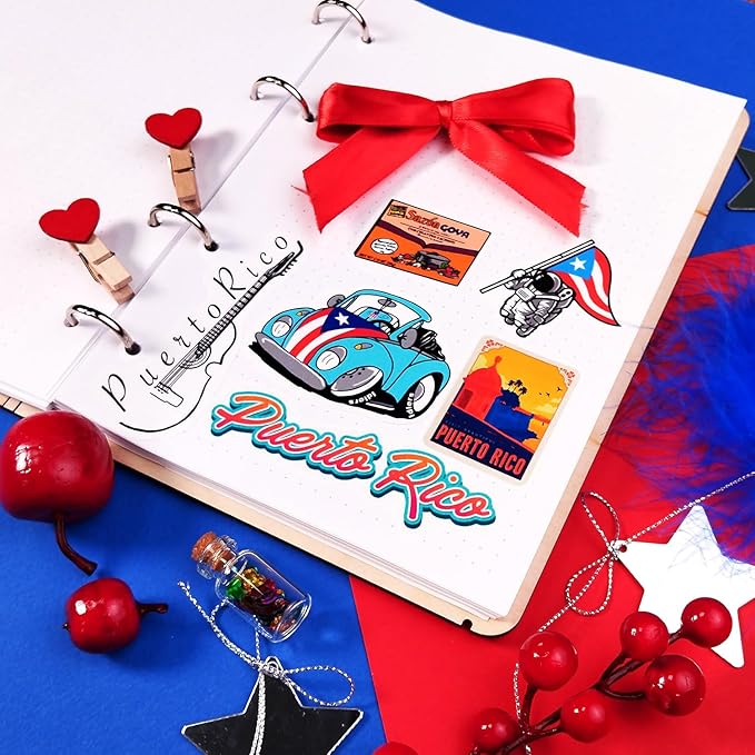 BulbaCraft Puerto Rico Stickers, Puerto Rican Stickers for Water Bottles and Laptop, Gifts for Women & Men